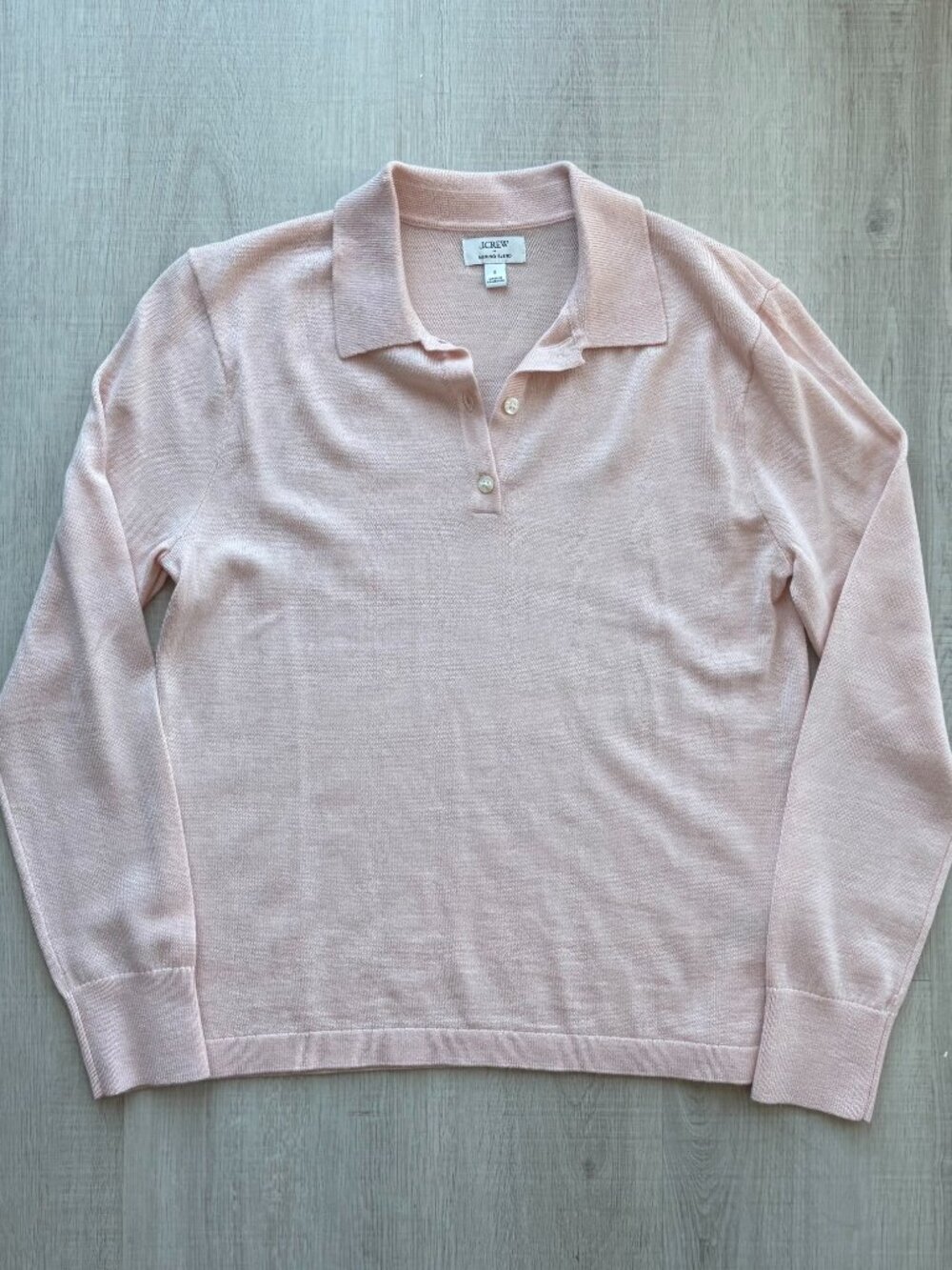 NEW J. Crew - Merino Blend Polo Sweater - Women S - Pink/Peach